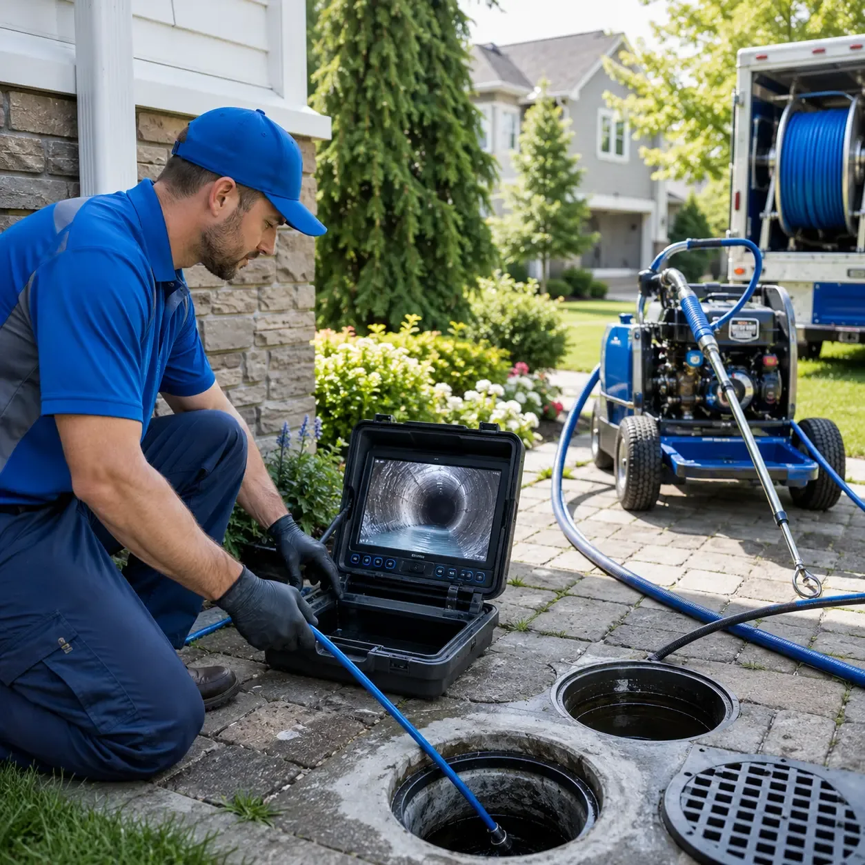 Outdoor drain cleaning professionals serving New Britain, CT