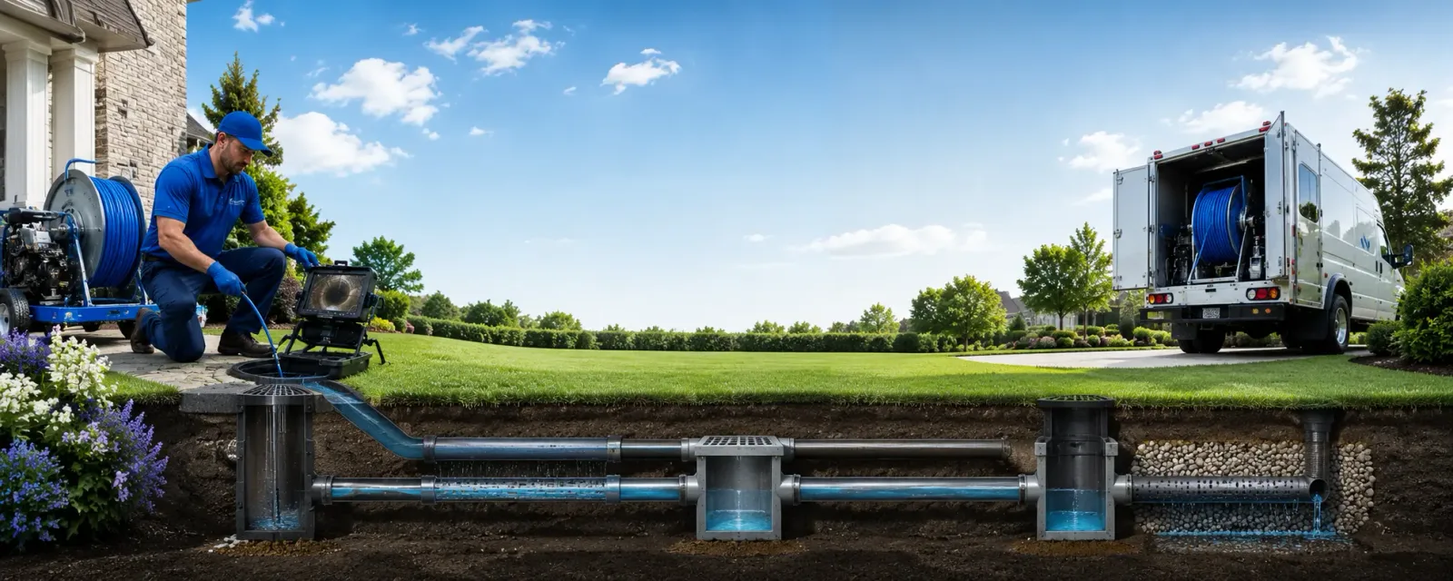 Outdoor drain cleaning information for New Britain, CT